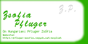 zsofia pfluger business card